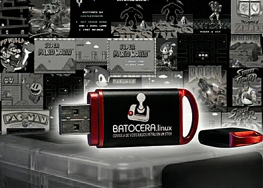 Memoria USB con Batocera lista para instalar y gestionar